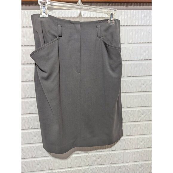 DKNY Women's Green Solid Pure Wool Blazer Jacket & Pencil Skirt Suit Set Size 10 - Picture 6 of 9